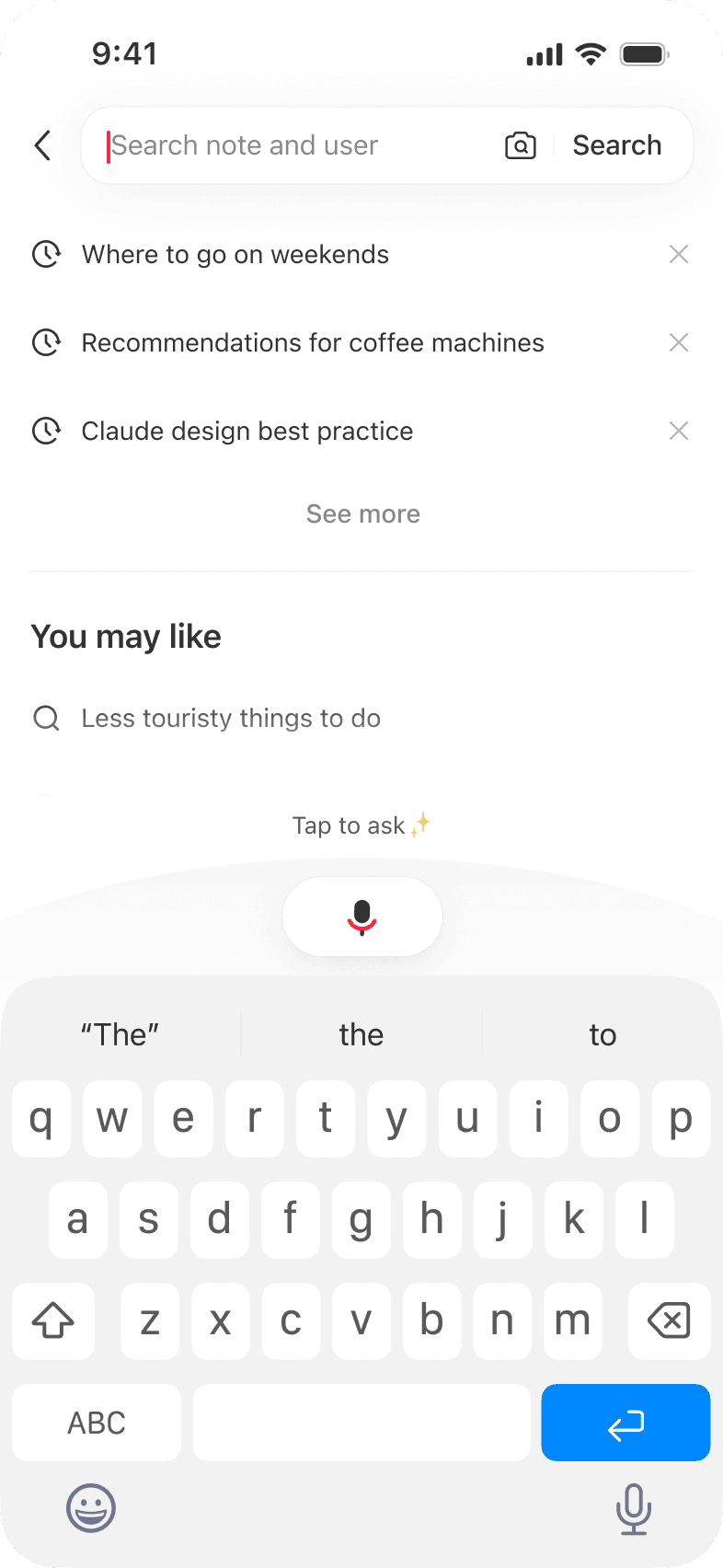 Search experience after redesign