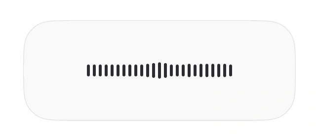Conversational voice waveform with steady, medium-height bars